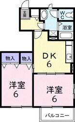 ボヌールアビテＢの物件間取画像